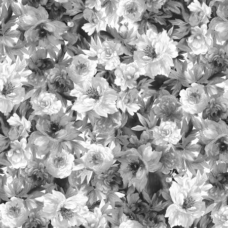 Moonlit Walk Black/White Watercolor Floral # 11010M-JW from Maywood Studio