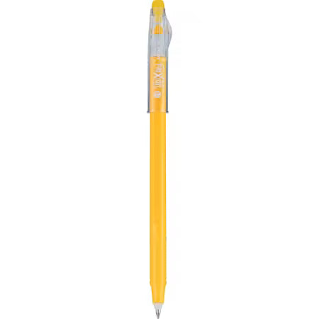 Pilot FriXion ColorSticks fine-point yellow erasable pen with a clear cap