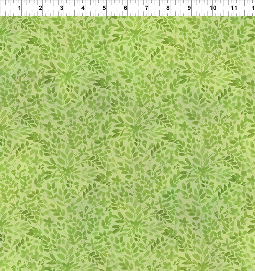 Blooming Day & Night Green Branches 12BDN-1 by Jason Yenter from In The Beginning Fabrics
