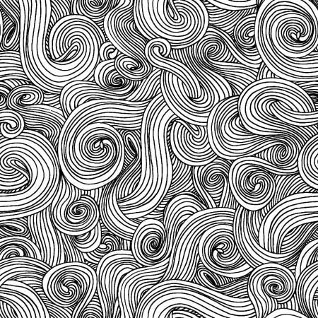 Swirl-pattern fabric in chalk white and dark gray