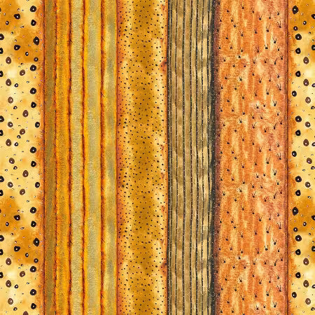 Magical Desert Butterscotch Cactus Stripe 5.75 Inch repeat # 2080-48 by Mayo Moreno for Henry Glass