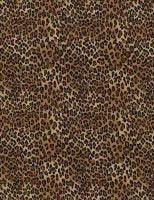 Leopard print fabric with small dark spots on tan background