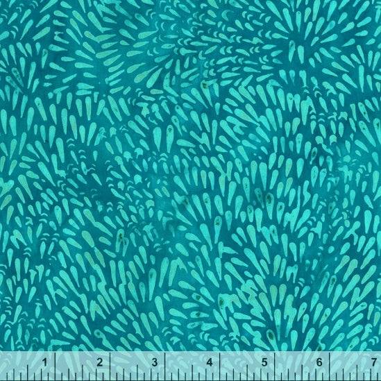 last chance one yard cut Quiltessentials 5 "Delight" Rain Sea Batik 425Q-5 from Anthology Fabrics