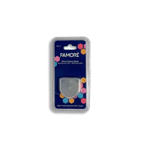 Famore 28mm Rotary Blade Replacement Pack - 2pc # 428SK-2PK