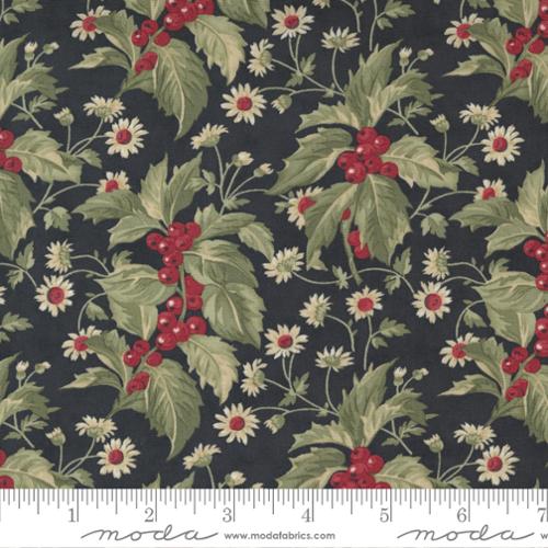 last chance one yard cut Poinsettia Plaza Ebony 44291 15 from Moda Fabrics Sold by the Half Yard