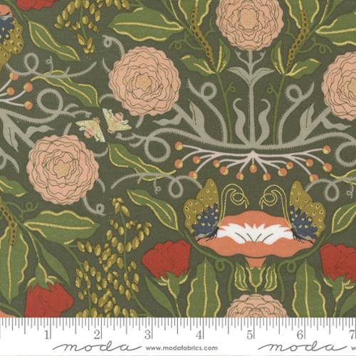 Meadowmere Metallic Forest 48360 33M by Gingerber from Moda Fabrics
