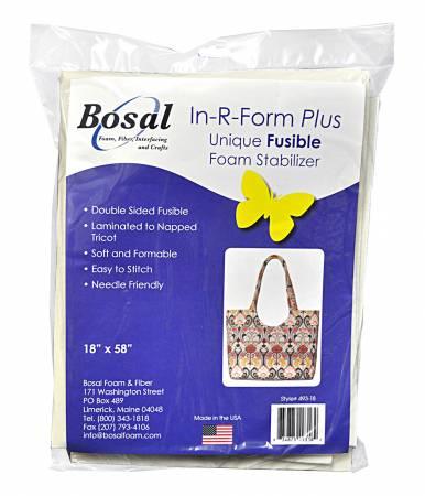 Bosal In-R-Form Plus double-sided fusible foam stabilizer, 18x58 in, pack