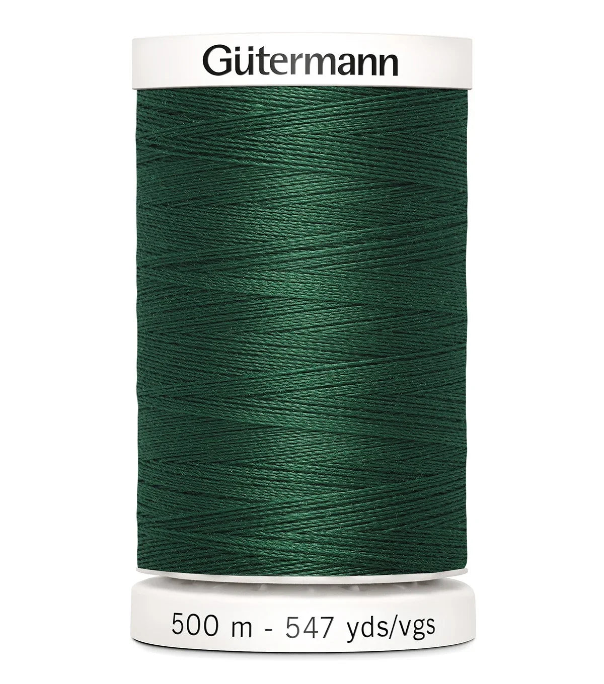 Gutermann all-purpose polyester thread spool, dark green, 500 m (547 yd).