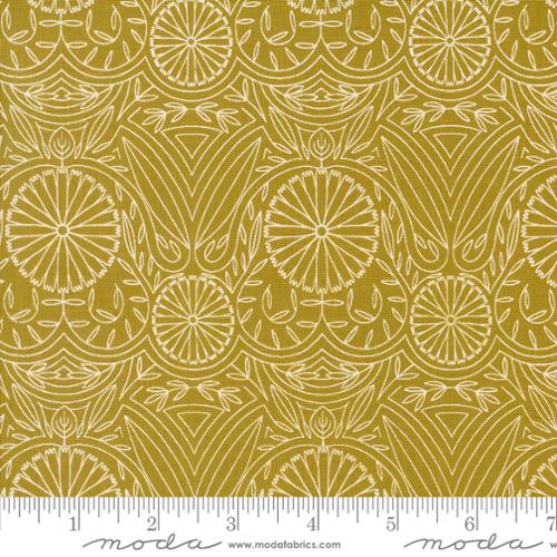 Imaginary Flowers Golden 48385 17 by Gingerber from Moda Fabrics
