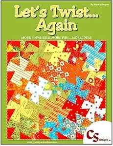 Quilt block pattern book with colorful patchwork blocks cover design