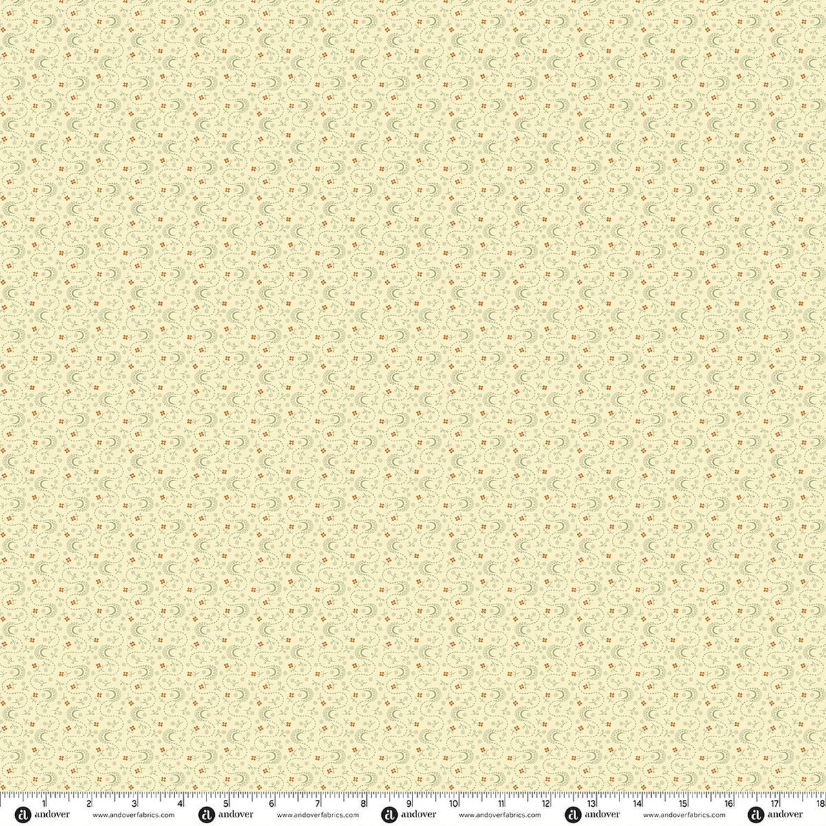 Amber Lupin Shell quilting fabric by Laundry Basket Quilts for Andover