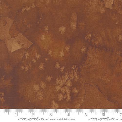 Cotton fabric with brown floral and abstract patterned motifs, Moda #1