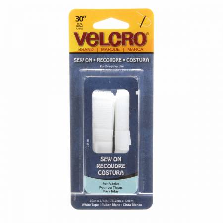 VELCRO® Brand Fastener Regular Duty Strip White 3/4in x 30in # 90030V Packaged Individually