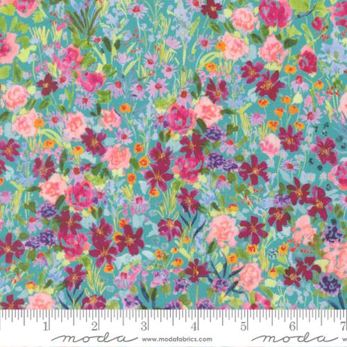 Soulstice Turquoise 39866 13 by Laura Muir for the Create Joy Project for Moda Fabrics