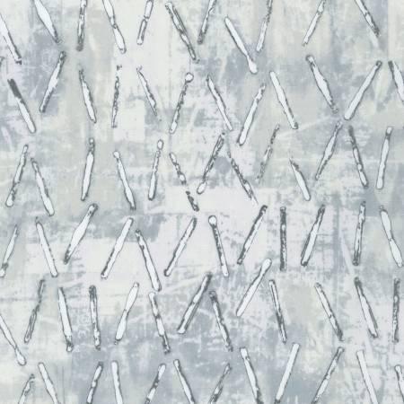 Steel gray fabric with repeating metal clips pattern
