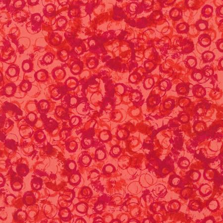 Flamingo patterned fabric with repeating orange-red silhouettes