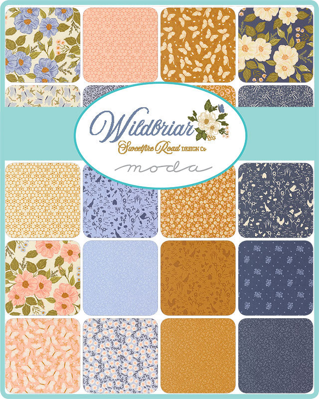 Wildbriar Charm Pack of 5-inch fabric squares in assorted floral and small-scale prints