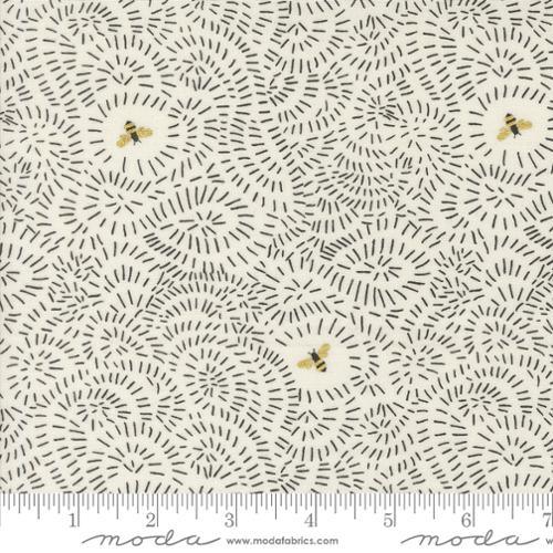 Porcelain off-white fabric with metallic gold flower burst pattern