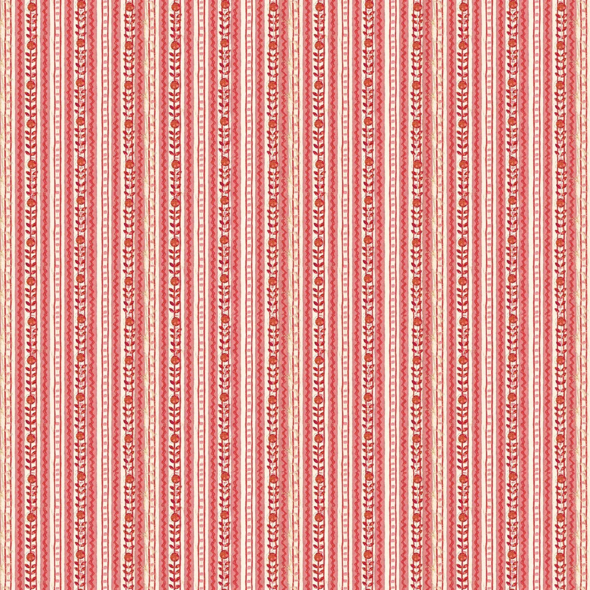 Rose tonal stripe fabric with small medallion motifs