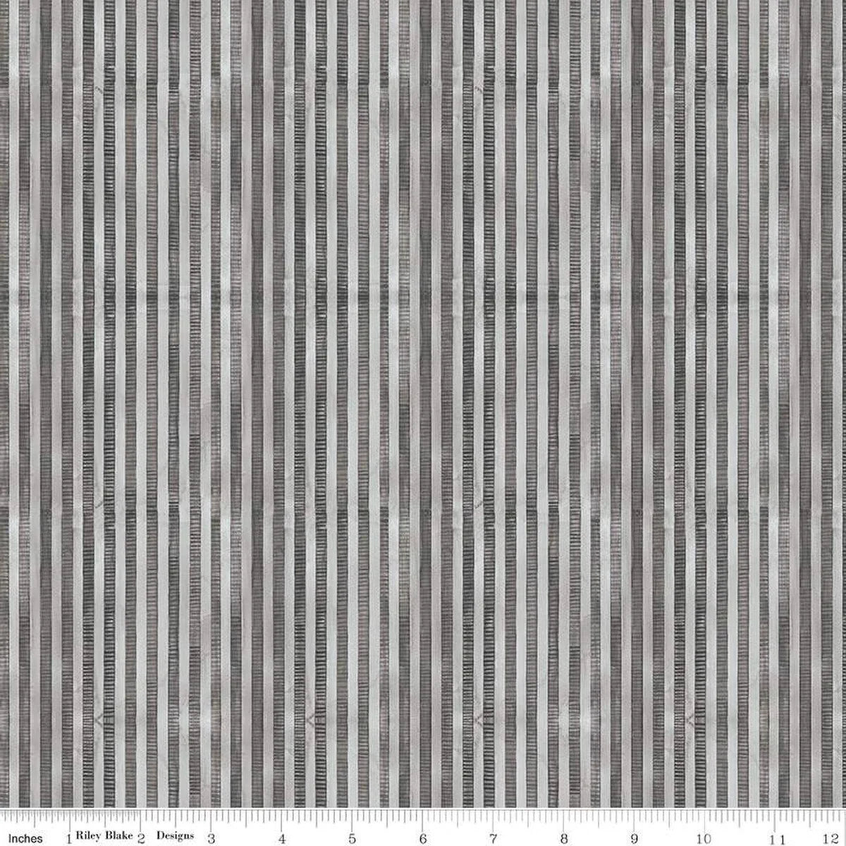 Cotton quilting fabric with vertical black-and-white stripes