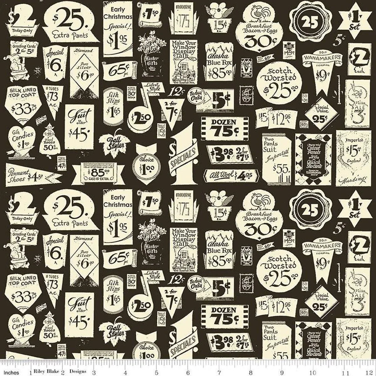 Christmas gift tags, black with white price-style icons and numbers, assorted designs