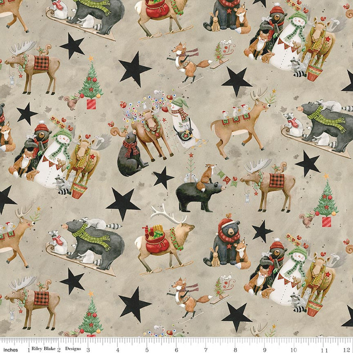Northern Christmas by Teresa Kogut Main Neutral C17830-NEUTRAL quilting cotton fabric