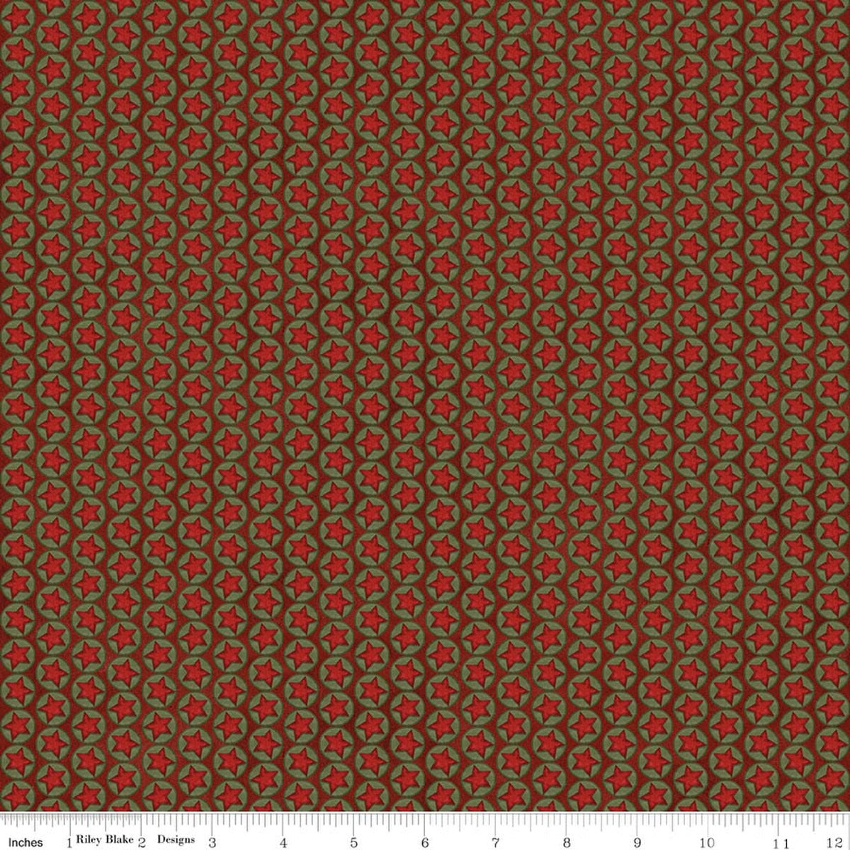 Northern Christmas by Teresa Kogut Stars Red C17834-RED quilting cotton fabric