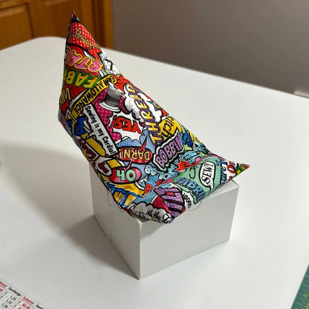 Butterfly beanbag chair, black with colorful butterfly graphic on the side