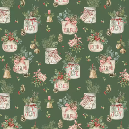 Holiday Spirit Main Green # CD17460R-GREEN by Lisa Audit from Riley Blake Designs