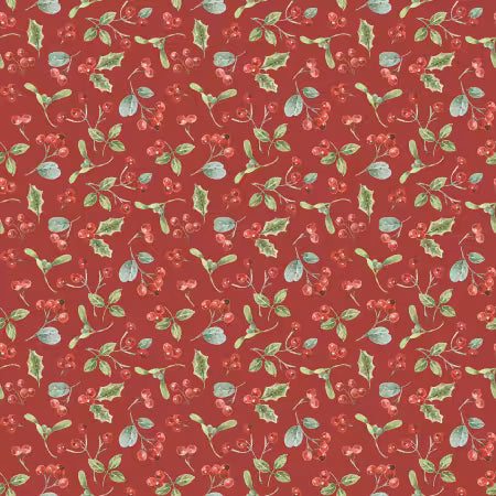 Holiday Spirit Berries Red # CD17463R-RED by Lisa Audit from Riley Blake Designs