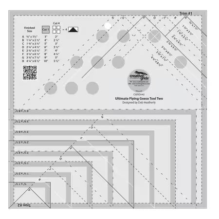 Creative Grids Ultimate Flying Geese Tool Two # CGRDH42 from Creative Grids