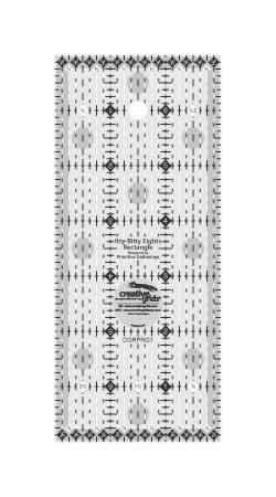 Quilt rectangle ruler with black measurement and Itty-Bitty Eights grid markings