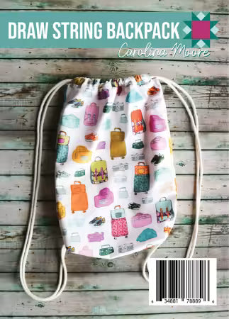Draw String Backpack - Postcard Pattern # CM202131 from Carolina Moore