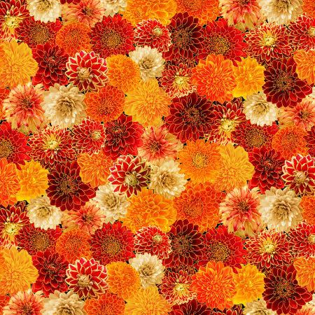 Mums Chrysanthemum Mix # CM4133-MUMS from Timeless Treasures