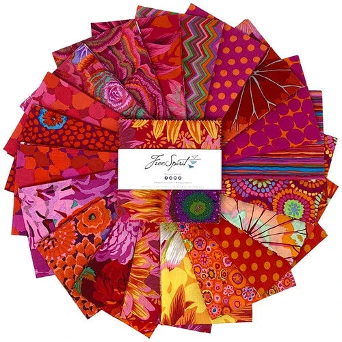 5-inch fabric squares bundle in multicolor geometric and floral prints