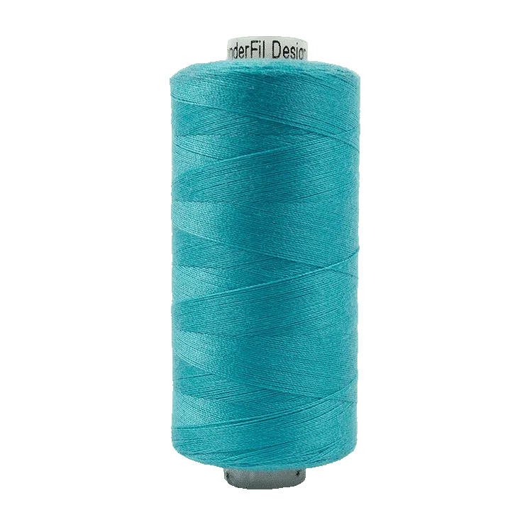 WonderFil all-purpose polyester thread spool, teal turquoise color, 40wt 1000m