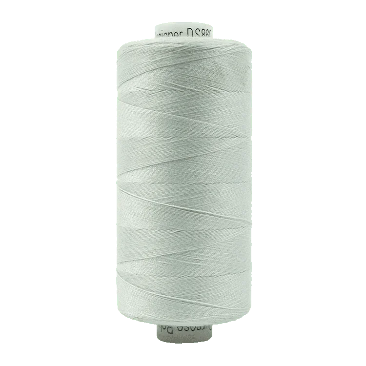 White ice polyester thread spool, 40wt all-purpose thread, 1000m
