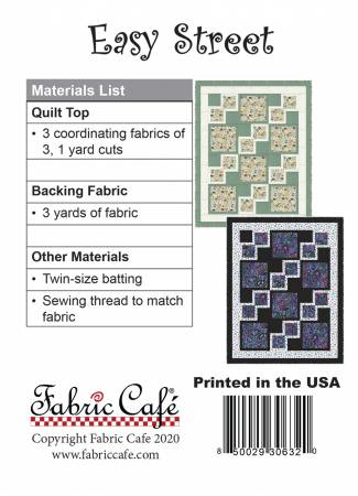 Easy Street 3-Yard Quilt Pattern from Fabric Cafe