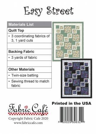 Quilt pattern booklet with materials list and quilt sample, Easy Street