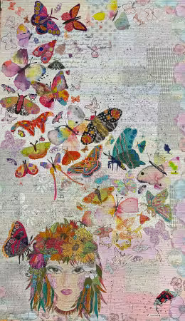 Dream Big Collage Pattern by Laura Heine # FWLHDB FiberWorks