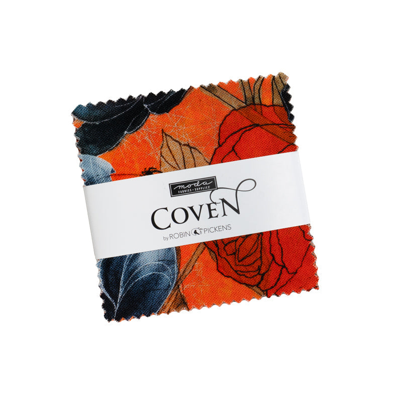 Coven Mini Charm Pack 48800MC by Robin Pickens for Moda Fabrics - 42 precut 2.5 inch Halloween fabric squares