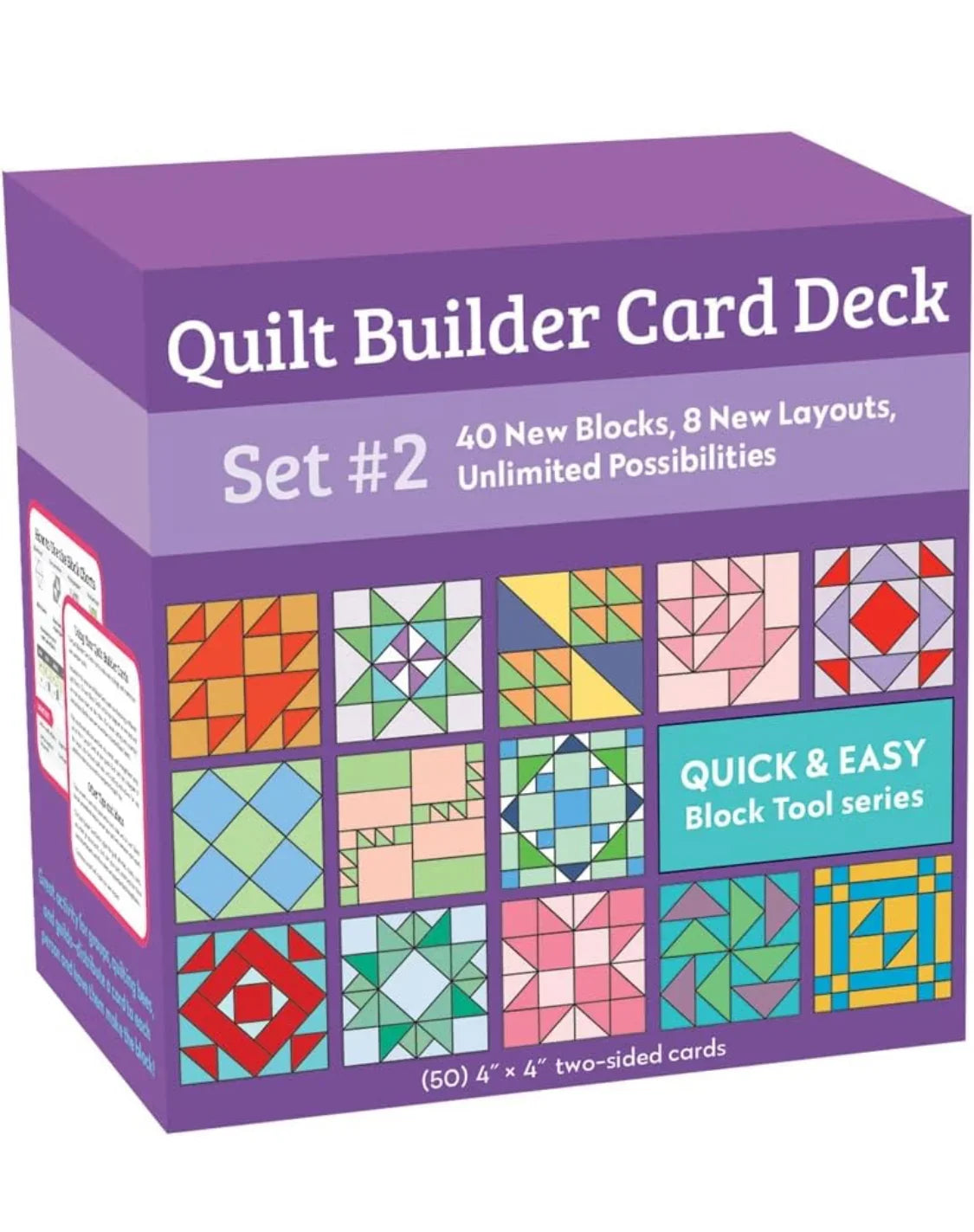 Quilt Builder card deck set #2 boxed set with quilt block card designs