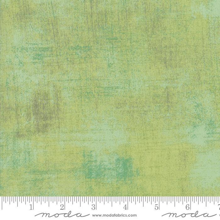 Grunge Basics cotton fabric swatch in light green textured print