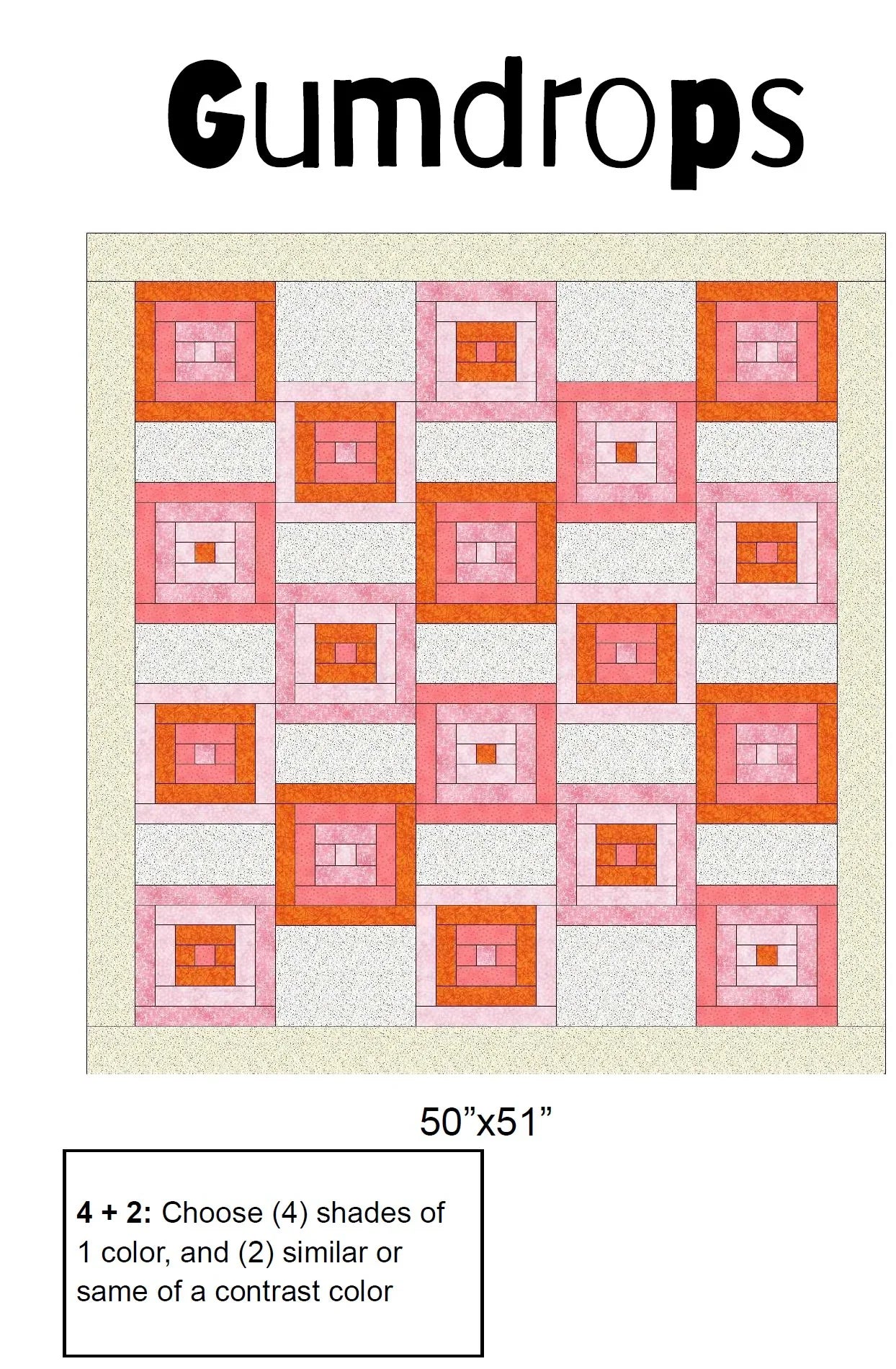 Gumdrops quilt bundle with patchwork square blocks and multicolor geometric pattern
