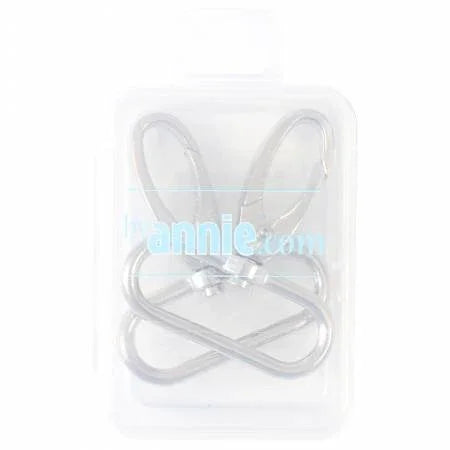 Swivel hook set of two, nickel finish with loop and snap clip ends