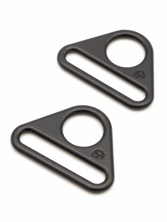 HAR15-TR-BM-TWO Triangle Ring Flat 1-1/2in Black Metal Set of Two from ByAnnie