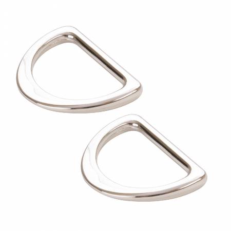 HAR1-DR-N-TWO D Ring Flat 1in Nickel Set of Two from ByAnnie