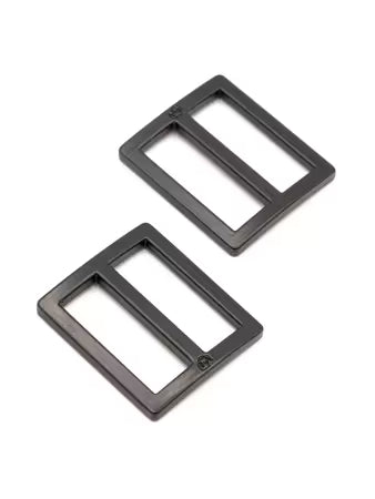 HAR1-SL-BM-TWO Slider Widemouth Flat 1in Black Metal Set of Two from ByAnnie