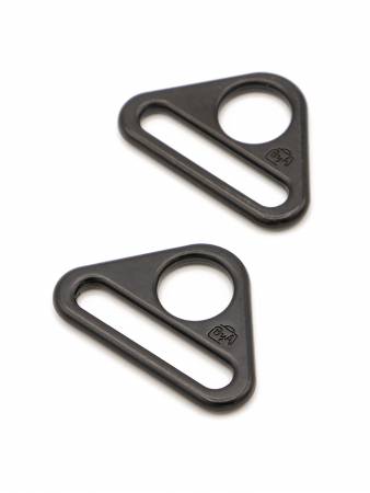 HAR1-TR-BM-TWO Triangle Ring Flat 1in Black Metal Set of Two from ByAnnie