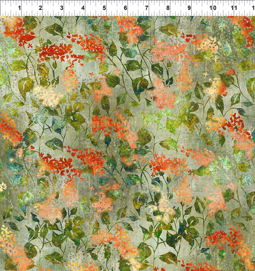 Halcyon Vine Orange 6HN-1 by In The Beginning Fabrics